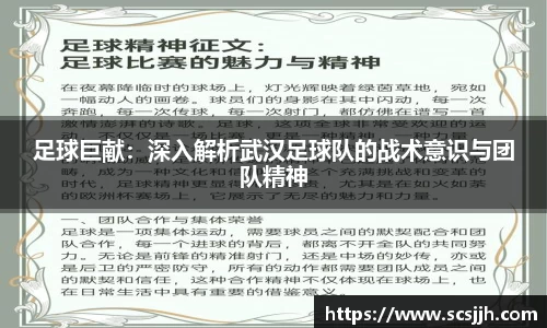 足球巨献：深入解析武汉足球队的战术意识与团队精神