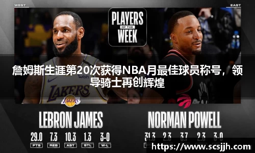 詹姆斯生涯第20次获得NBA月最佳球员称号，领导骑士再创辉煌